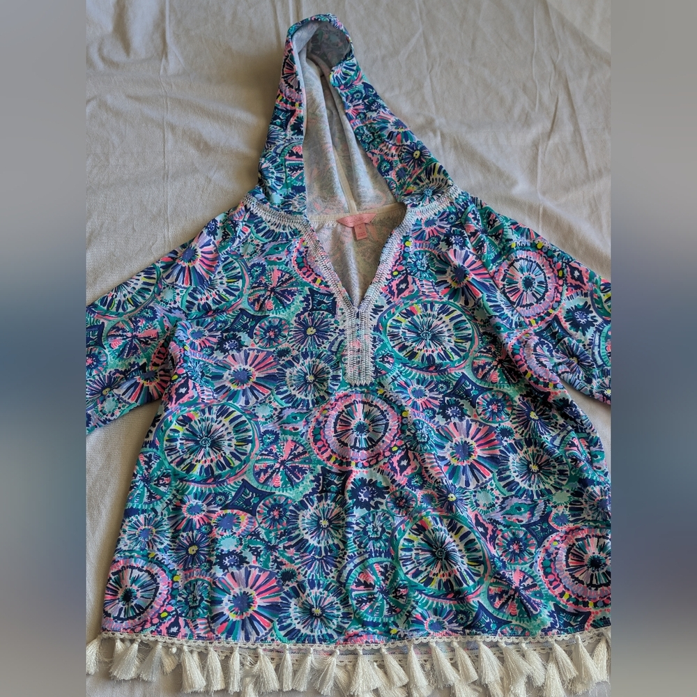 Like New Lily Pulitzer Beach Hoodie/Coverup Resortwear Size XL